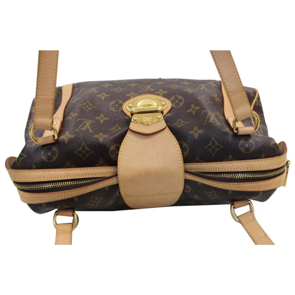top closure LV Stresa PM Monogram Canvas Satchel Bag