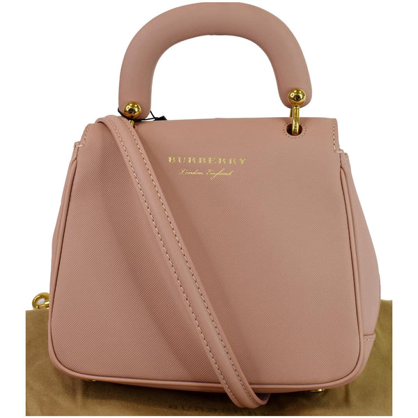 BURBERRY Trench Small DK88 Top Handle Crossbody Bag Ash Rose