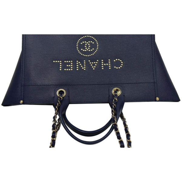 Preloved Lv Chanel Deauville Studded Caviar Tote Shoulder Bag for sale