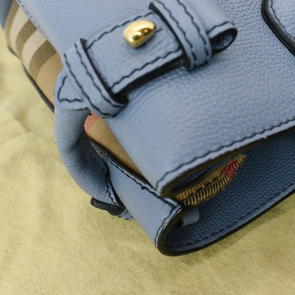 BURBERRY Banner Medium House Check Tote Bag Blue