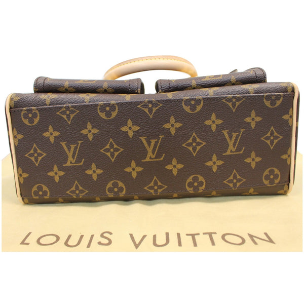 LOUIS VUITTON Manhattan PM Monogram Canvas Satchel Bag Brown