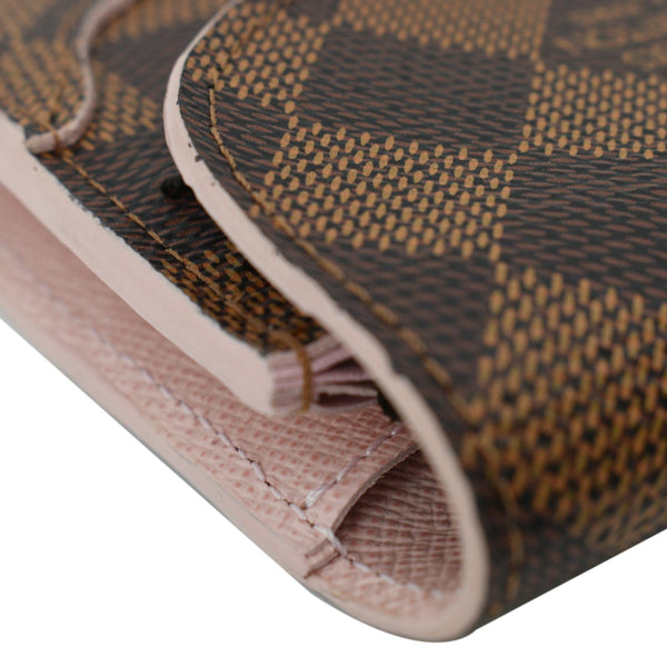 LOUIS VUITTON Caissa Damier Ebene Wallet Rose Ballerine - Hot Deals