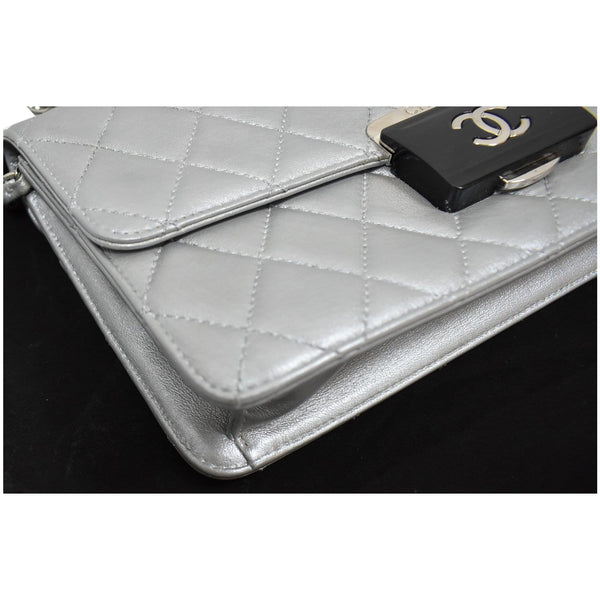 Chanel Beauty Lock Mini Flap Quilted Sheepskin Leather Bag with logo