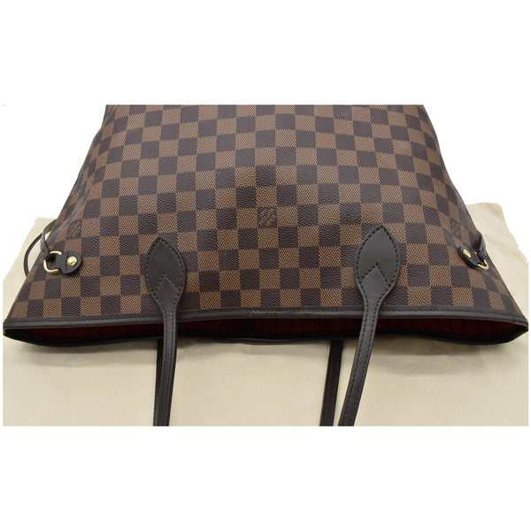 LOUIS VUITTON Neverfull MM Damier Ebene Tote Bag Brown