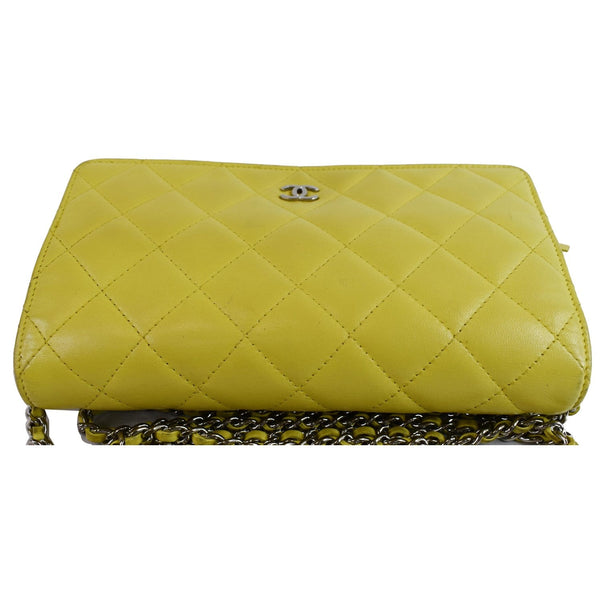 Chanel Wallet On Chain Lambskin Bag flap closure