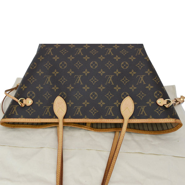 LOUIS VUITTON Neverfull MM Monogram Canvas Tote Bag Brown