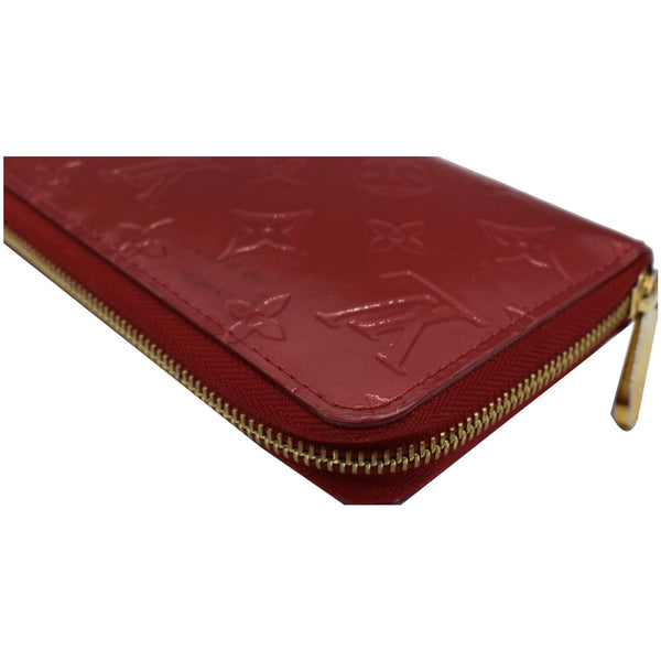 LOUIS VUITTON Monogram Vernis Zippy Wallet Red