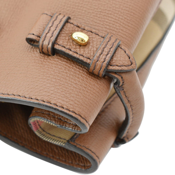 Burberry Banner Medium House Check Tote Bag Tan - DDH