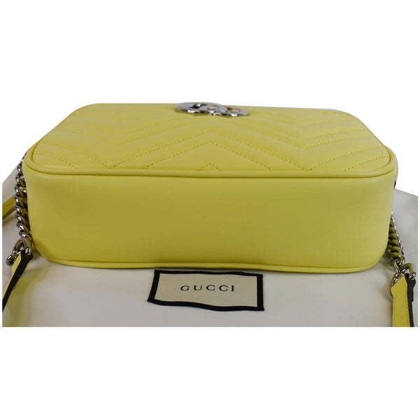 Gucci GG Marmont Matelasse Small Leather handbag bottom view