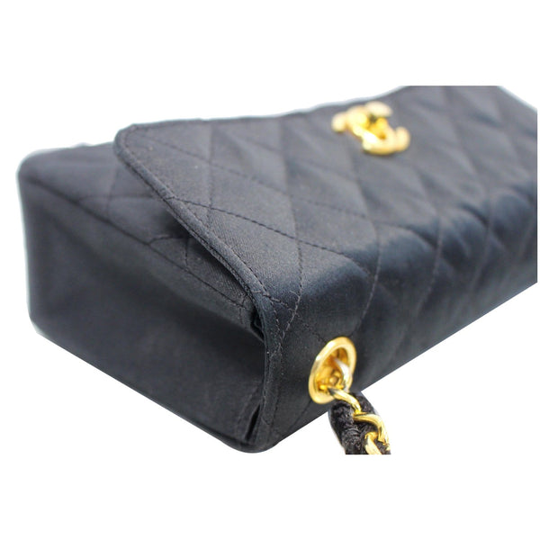 CHANEL Classic Timeless Small Satin Shoulder Bag Black