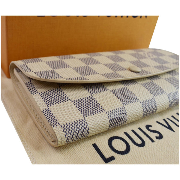 LOUIS VUITTON Emilie Damier Azur Wallet White