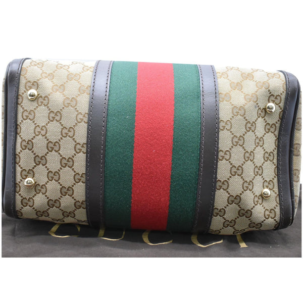 GUCCI Vintage Web Original GG Boston Satchel Bag Beige 247205