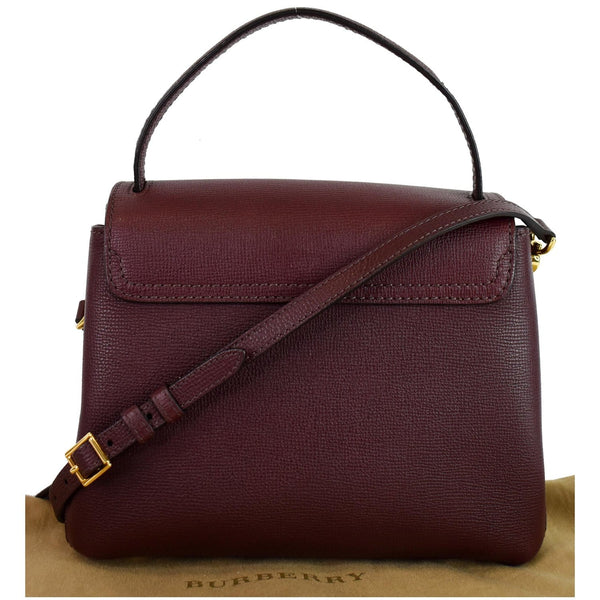 BURBERRY Camberley Small House Check Tote Shoulder Bag Dark Red