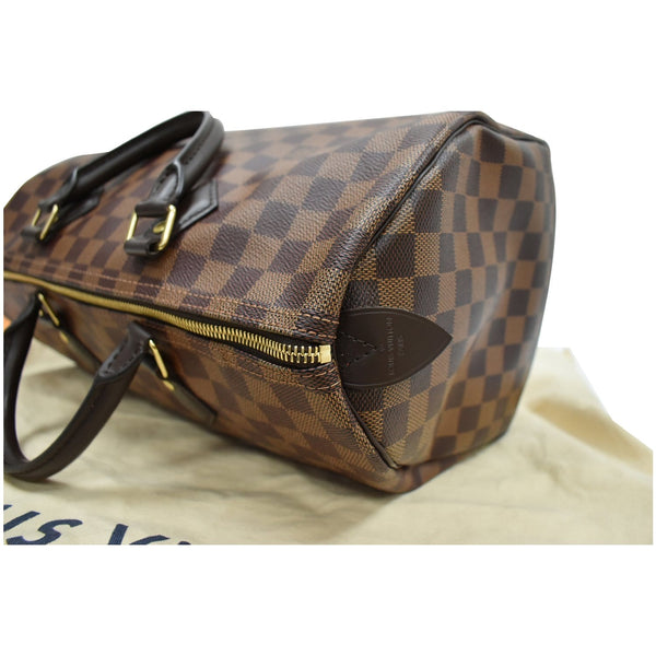 LOUIS VUITTON Speedy 35 Damier Ebene Satchel Bag Brown