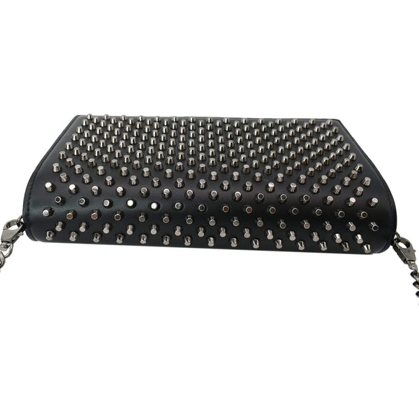 Christian Louboutin Paloma Studded Leather Chain Clutch Bag