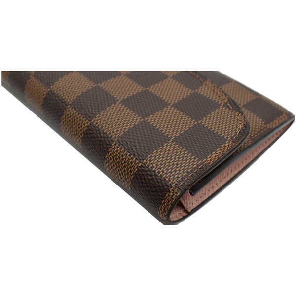 LOUIS VUITTON Emilie Damier Ebene Wallet Brown