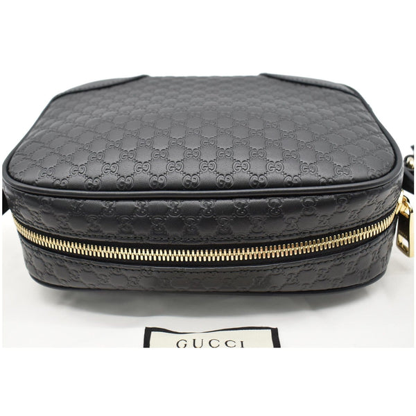 GUCCI Bree Mini GG Microguccissima Leather Crossbody Bag Black 449413