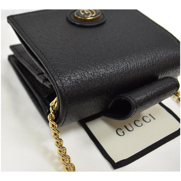 Gucci GG Small Coin Leather Chain Wallet - top side preview