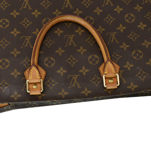 LOUIS VUITTON Sac Plat Monogram Canvas Tote Bag Brown