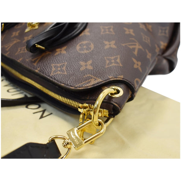 LOUIS VUITTON Flower Zipped MM Monogram Canvas Tote Bag Noir