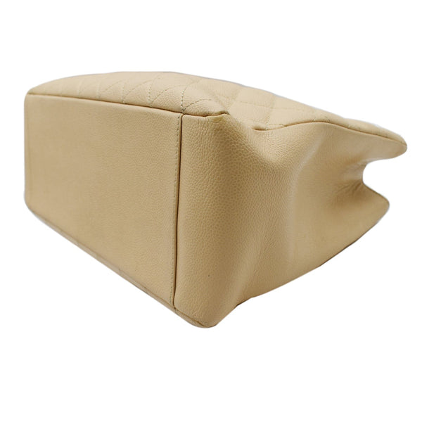 CHANEL Grand Shopping GST Caviar Leather Tote Bag Beige