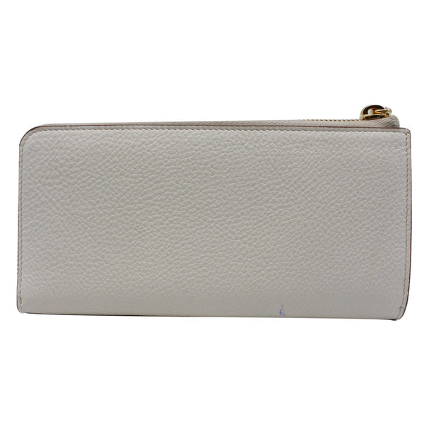 PRADA Saffiano Leather Long Wallet White