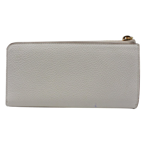 PRADA Saffiano Leather Long Wallet White