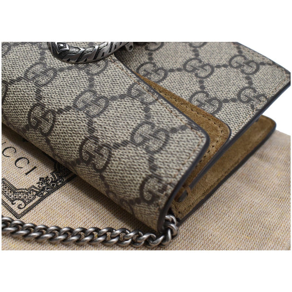 GUCCI Dionysus Super Mini GG Canvas Shoulder Bag Beige 476432