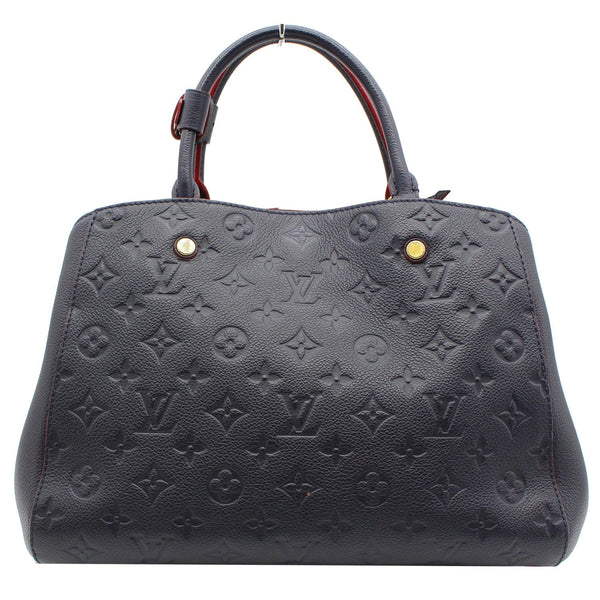 LOUIS VUITTON Montaigne MM Monogram Empreinte Shoulder Bag Blue