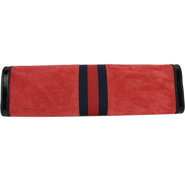 GUCCI Ophidia GG Medium Web Suede Leather Shoulder Bag Red 503876 - Hot Deals