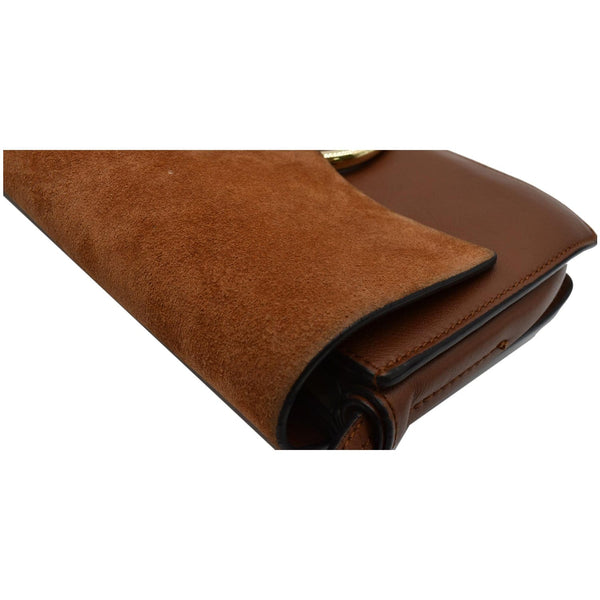 CHLOE Faye Small Suede Leather Shoulder Bag Brown