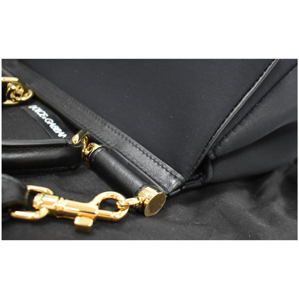 DOLCE & GABBANA Miss Sicily Small Neoprene Top Handle Bag Black