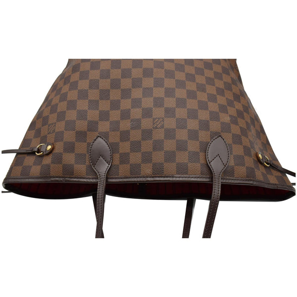 LOUIS VUITTON Neverfull MM Damier Ebene Tote Bag Brown
