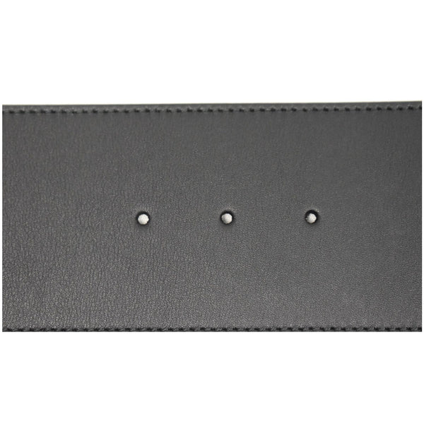 GUCCI Wide Double G Buckle Leather Belt Black Size 90/36 453265