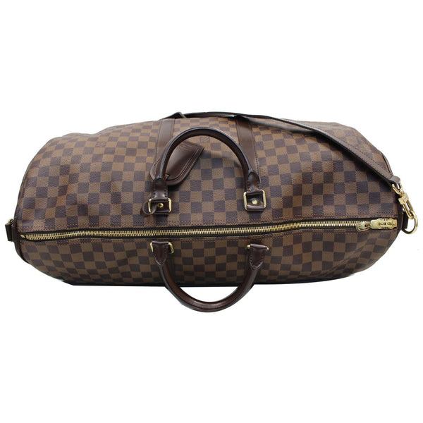top side lv Keepall Bandouliere 55 Damier Ebene Bag