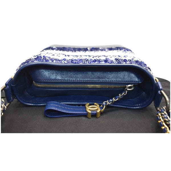 Chanel Gabrielle Sequins Small Hobo Shoulder Bag White