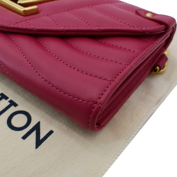 LOUIS VUITTON Love Lock New Wave Long Leather Wallet Pink