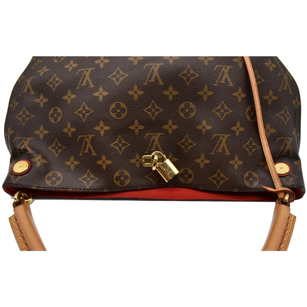 LOUIS VUITTON Gaia Monogram Canvas Shoulder Bag Brown