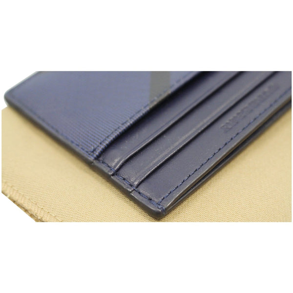 BURBERRY London Check Money Clip Card Case Navy/Black