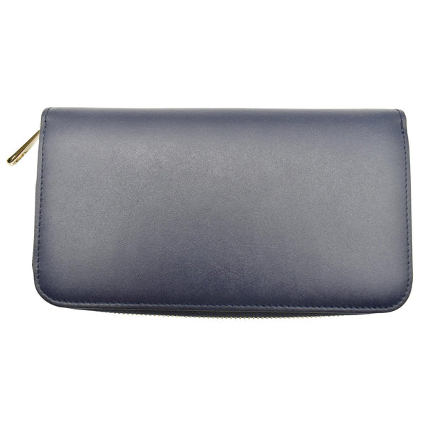 SALVATORE FERRAGAMO Gancini Long Zip Around Wallet Blue