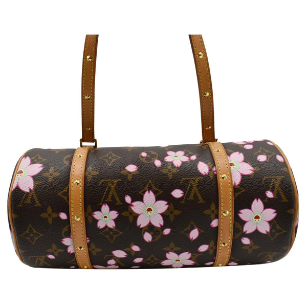 LOUIS VUITTON Papillon Monogram Cherry Blossom Tote Handbag Brown