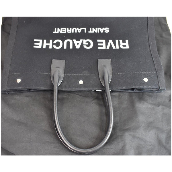 YVES SAINT LAURENT Rive Gauche Leather Tote Bag Black