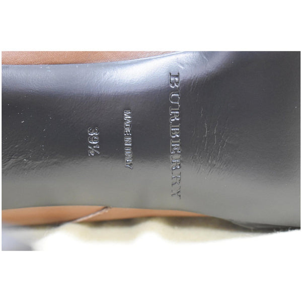 BURBERRY Ankle Leather Boots Brown Size 9.5