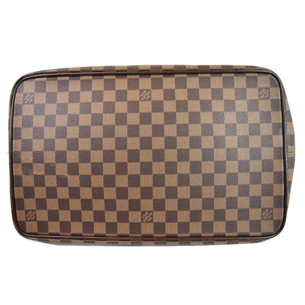 Louis Vuitton Greenwich PM Damier Ebene Travel Tote Bag - flat bottom view
