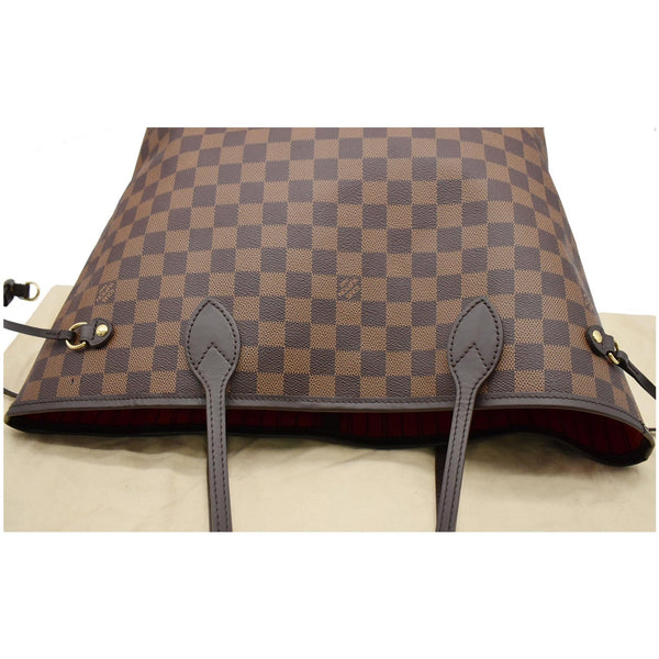 LOUIS VUITTON Neverfull MM Damier Ebene Tote Bag Brown