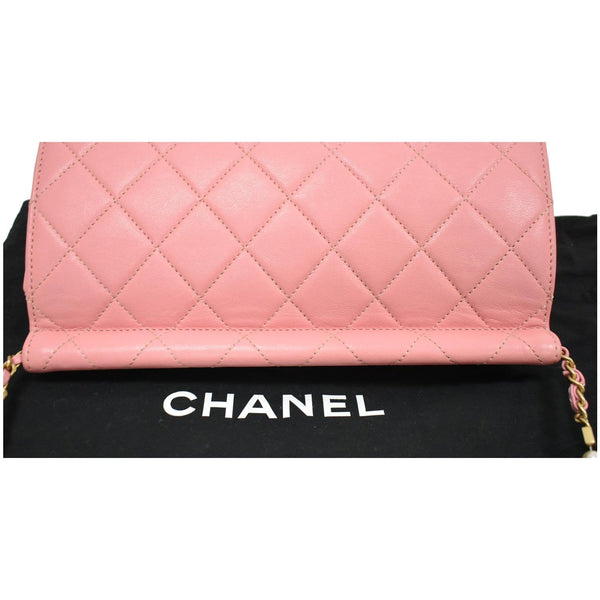 CHANEL Matelasse Costume Pearl Leather Shoulder Bag Pink