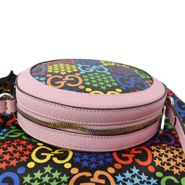 GUCCI GG Psychedelic Round Leather Crossbody Bag Multicolor 603938