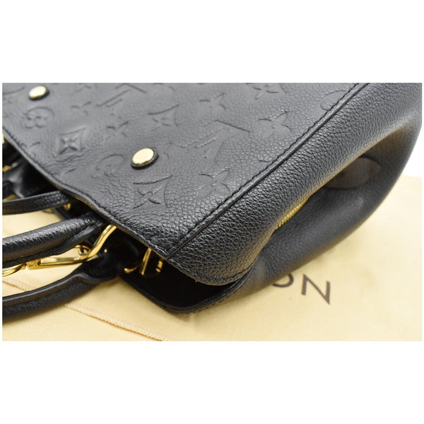 LOUIS VUITTON Montaigne BB Monogram Empreinte Leather Satchel Bag Black