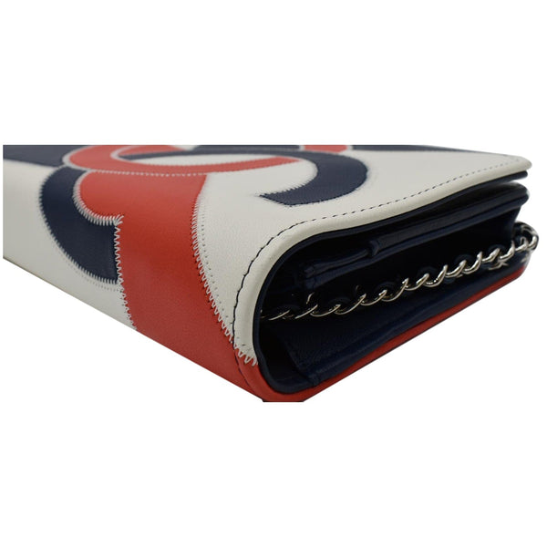 CHANEL Tassel Patchwork Leather Wallet On Chain Multicolor