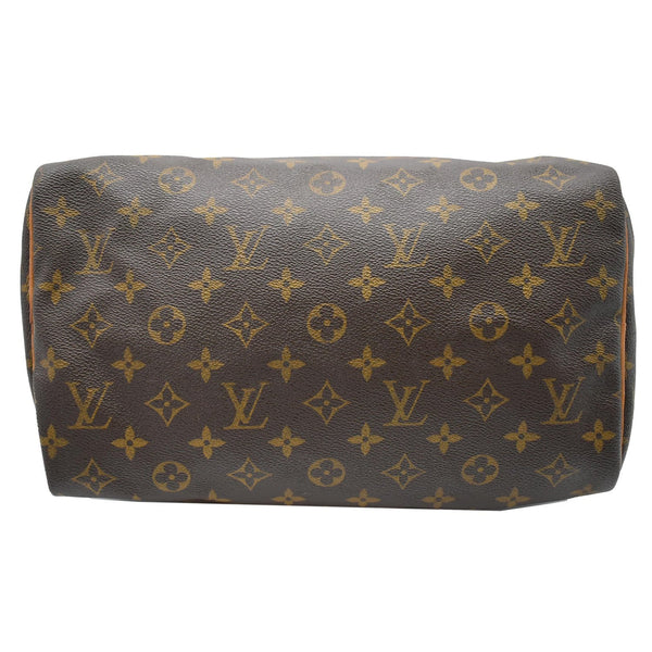 LOUIS VUITTON Speedy 30 Monogram Canvas Satchel Bag Brown